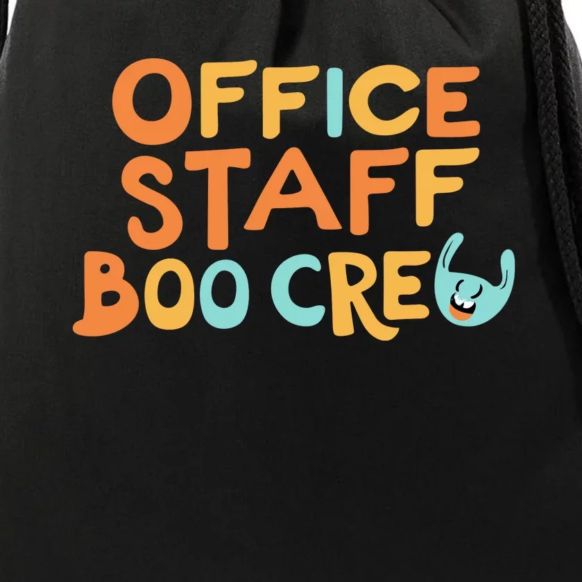 Office Staff Boo Crew Halloween Drawstring Bag