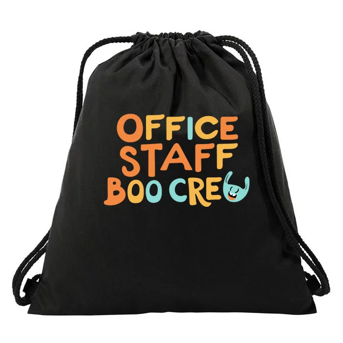 Office Staff Boo Crew Halloween Drawstring Bag