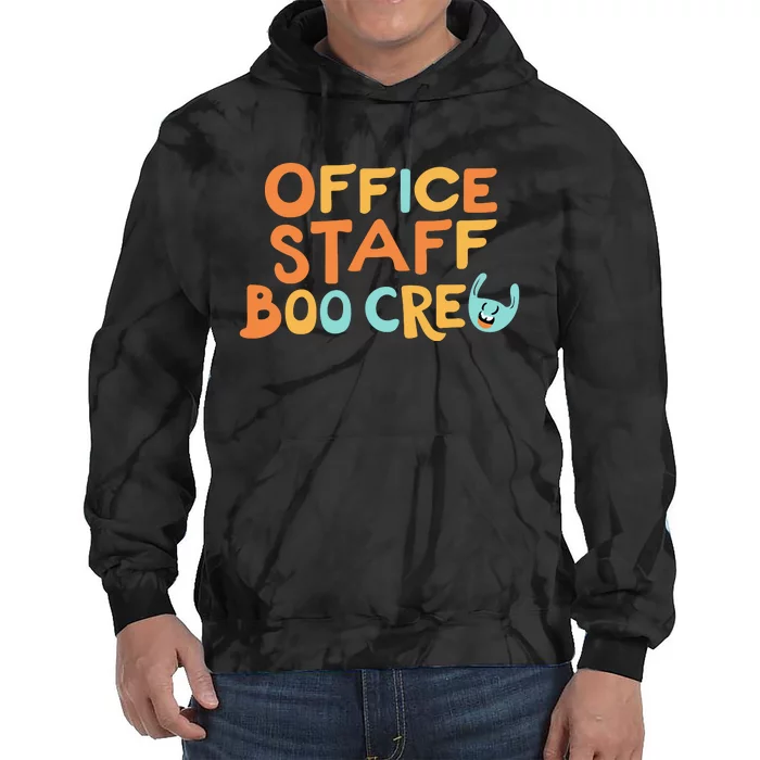 Office Staff Boo Crew Halloween Tie Dye Hoodie