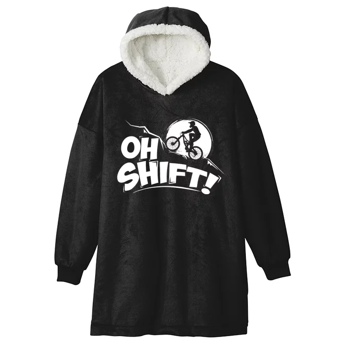 Oh Shift! - Bicycle Gift for Bike Riders & Cyclists Hooded Wearable Blanket