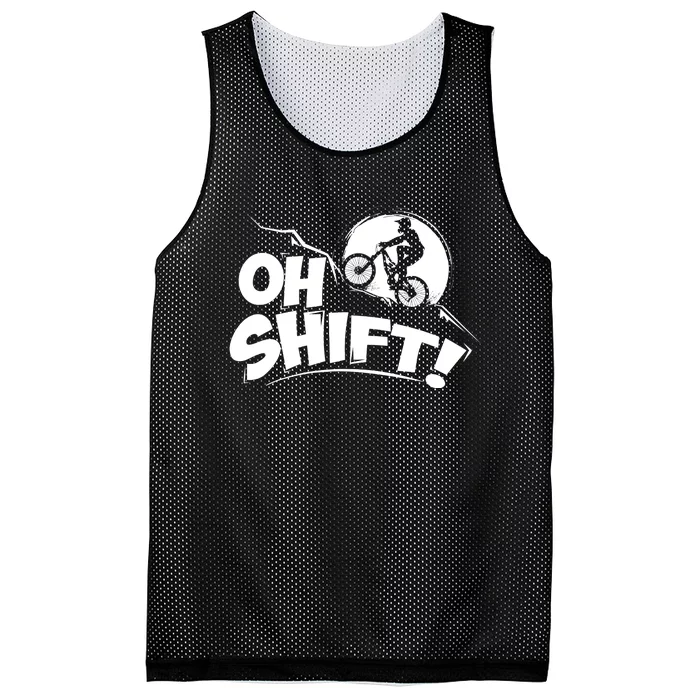 Oh Shift! - Bicycle Gift for Bike Riders & Cyclists Mesh Reversible Basketball Jersey Tank