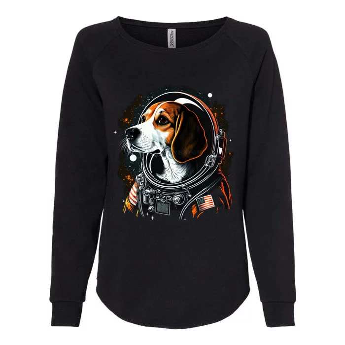 Outer Space Beagle On Galaxy Astronaut Beagle Great Gift Womens California Wash Sweatshirt