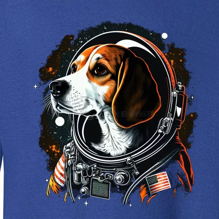 Outer Space Beagle On Galaxy Astronaut Beagle Great Gift Toddler Sweatshirt