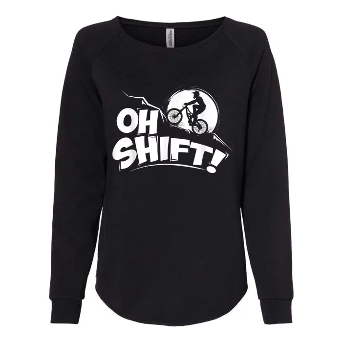 Oh Shift! Bicycle For Bike Riders & Cyclists Womens California Wash Sweatshirt