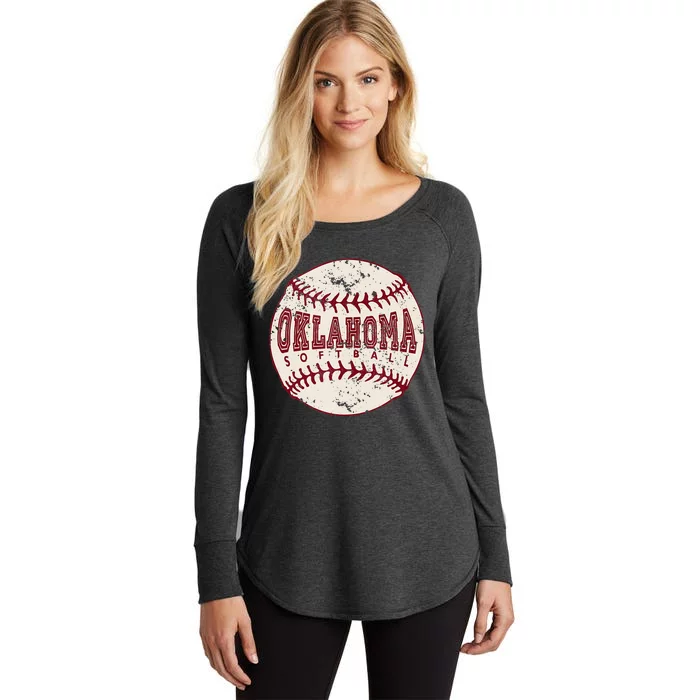 Oklahoma Softball Ball Women's Perfect Tri Tunic Long Sleeve Shirt