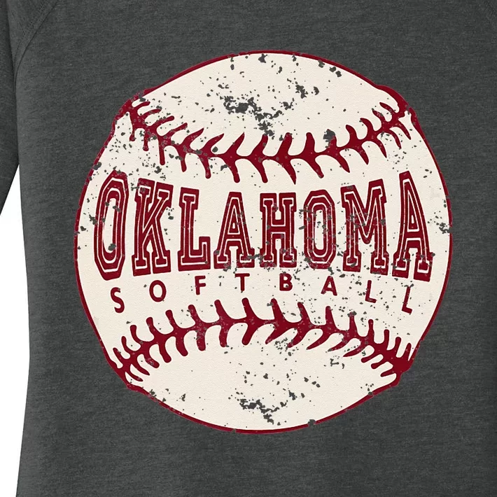 Oklahoma Softball Ball Women's Perfect Tri Tunic Long Sleeve Shirt