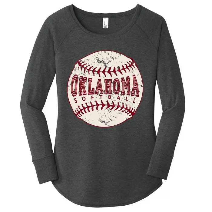 Oklahoma Softball Ball Women's Perfect Tri Tunic Long Sleeve Shirt