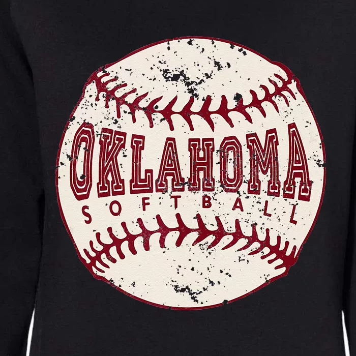 Oklahoma Softball Ball Womens California Wash Sweatshirt