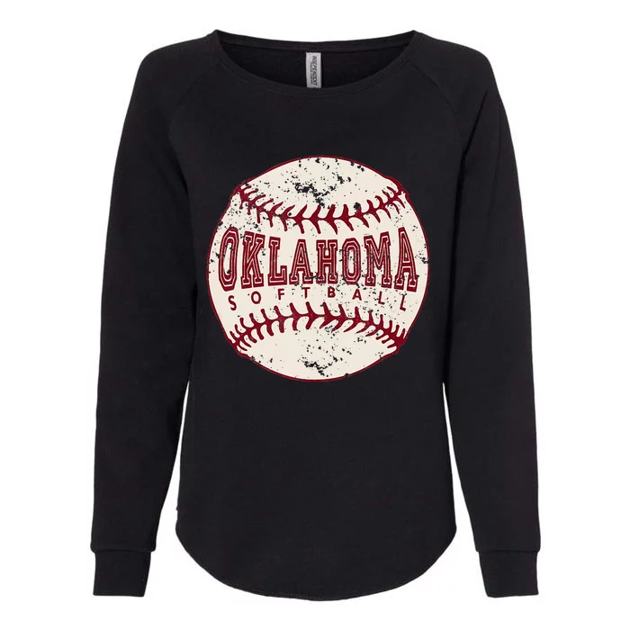 Oklahoma Softball Ball Womens California Wash Sweatshirt