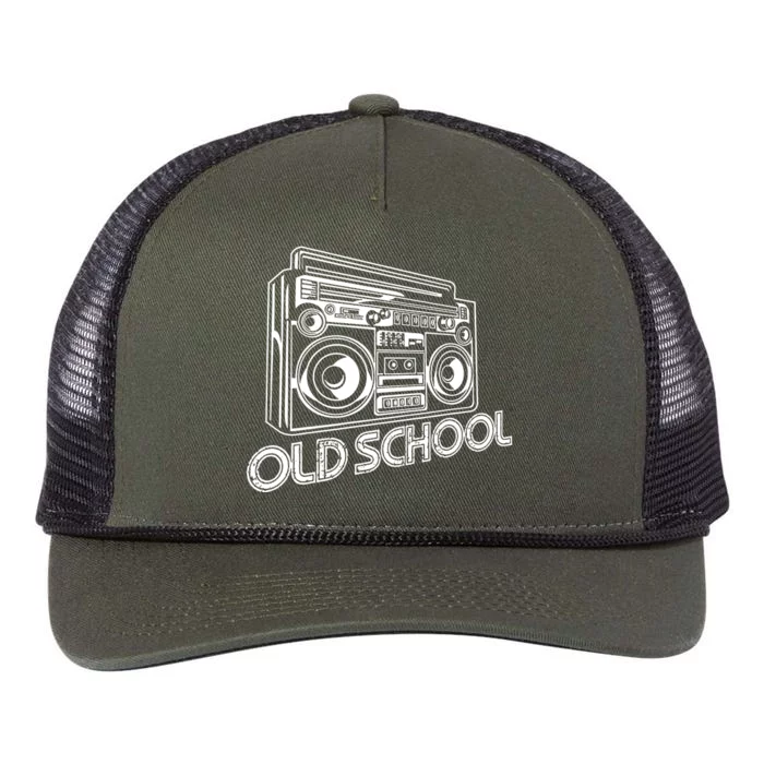 Old School Boombox 80s Rap Retro Rope Trucker Hat Cap