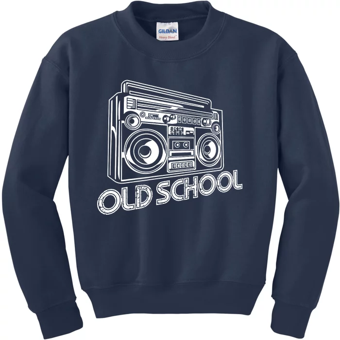 Old School Boombox 80s Rap Kids Sweatshirt