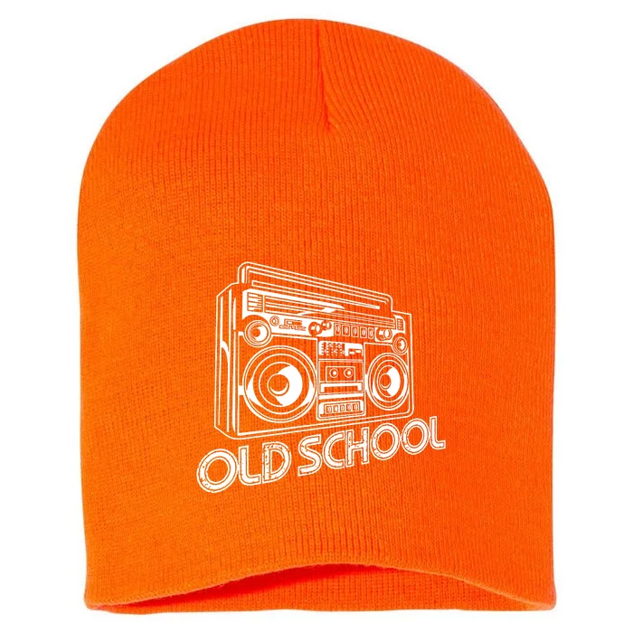 Old School Boombox 80s Rap Short Acrylic Beanie