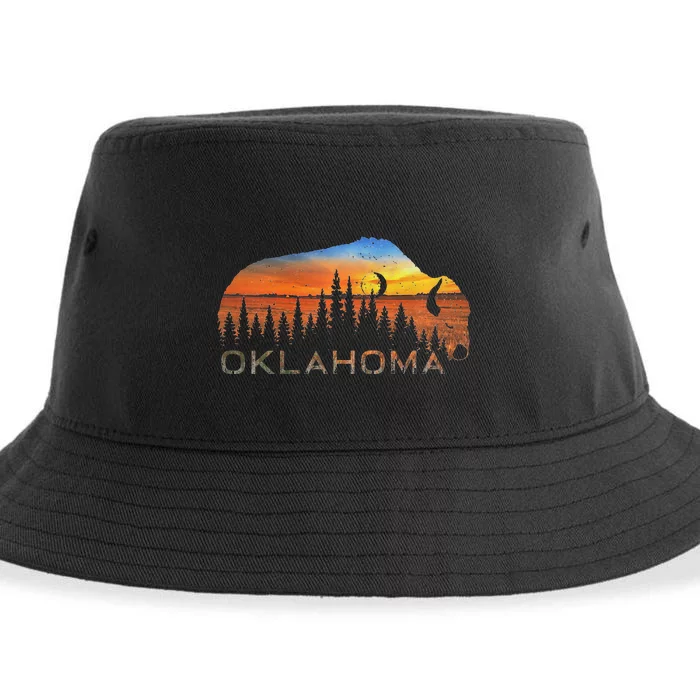 Oklahoma Sunset Buffalo Sustainable Bucket Hat