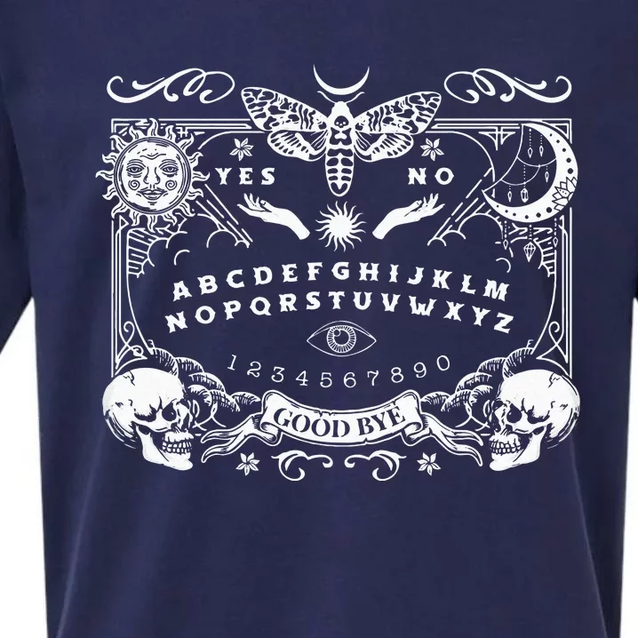 Ouija Spirit Board Gothic Witchcraft Occult Halloween Rib Sueded Cloud Jersey T-Shirt