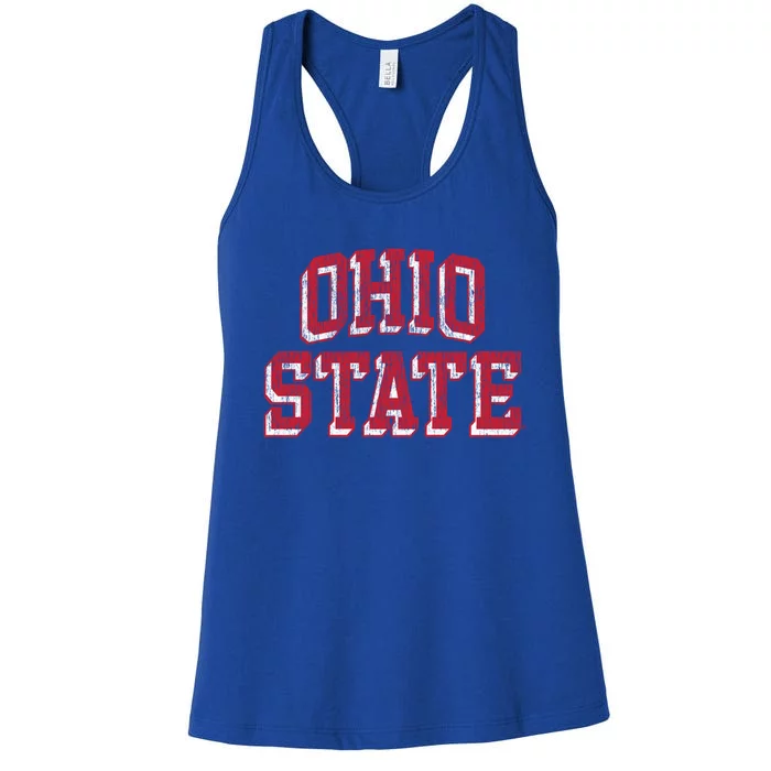 Ohio State Buckeyes Retro Arch Black Women's Racerback Tank