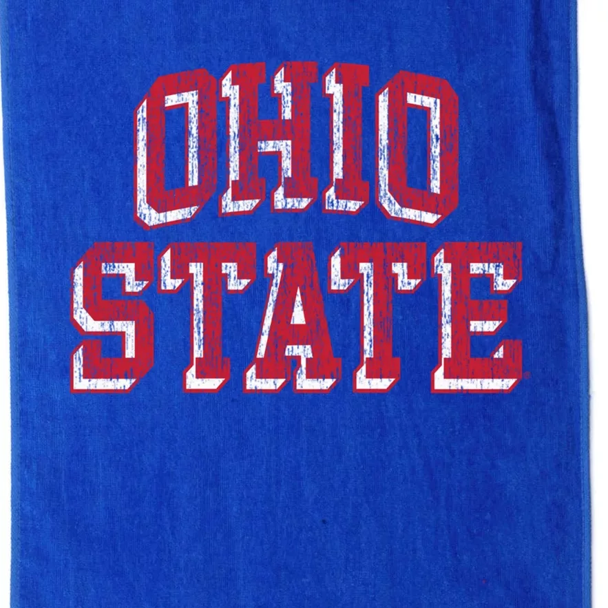 Ohio State Buckeyes Retro Arch Black Platinum Collection Golf Towel