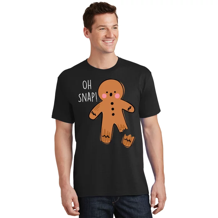 Oh Snap Broken Leg Injury Broken Bones Hospital Gingerbread T-Shirt