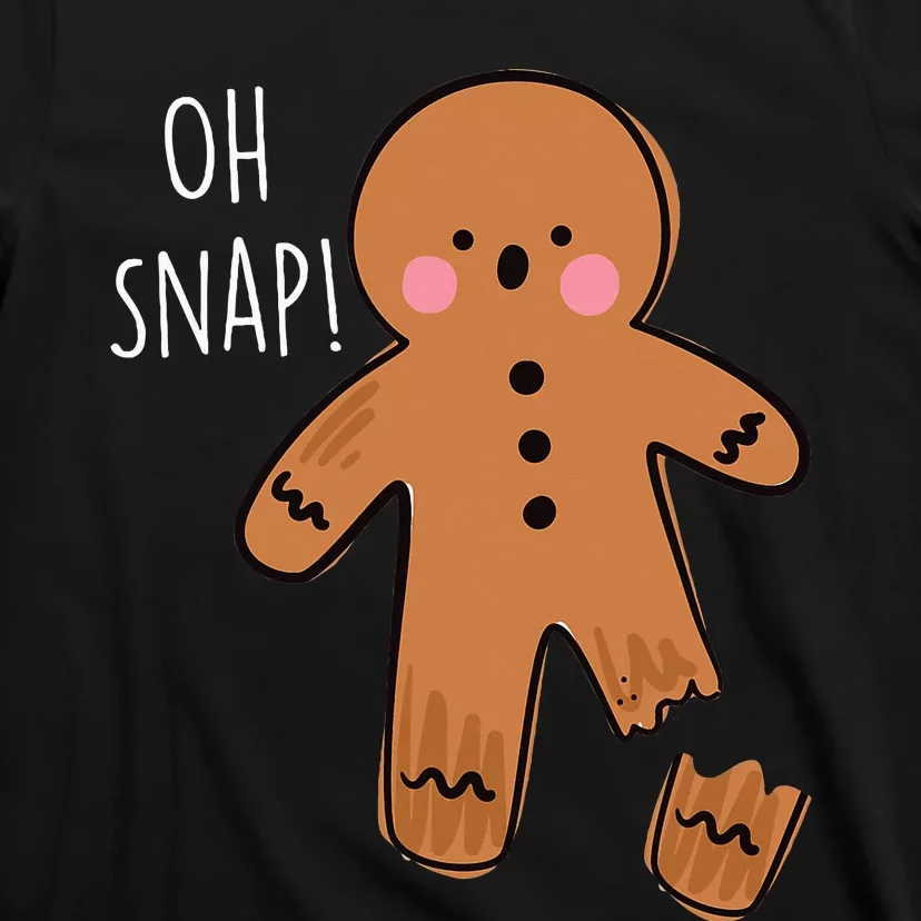 Oh Snap Broken Leg Injury Broken Bones Hospital Gingerbread T-Shirt