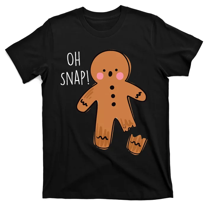 Oh Snap Broken Leg Injury Broken Bones Hospital Gingerbread T-Shirt