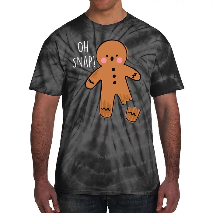 Oh Snap Broken Leg Injury Broken Bones Hospital Gingerbread Tie-Dye T-Shirt