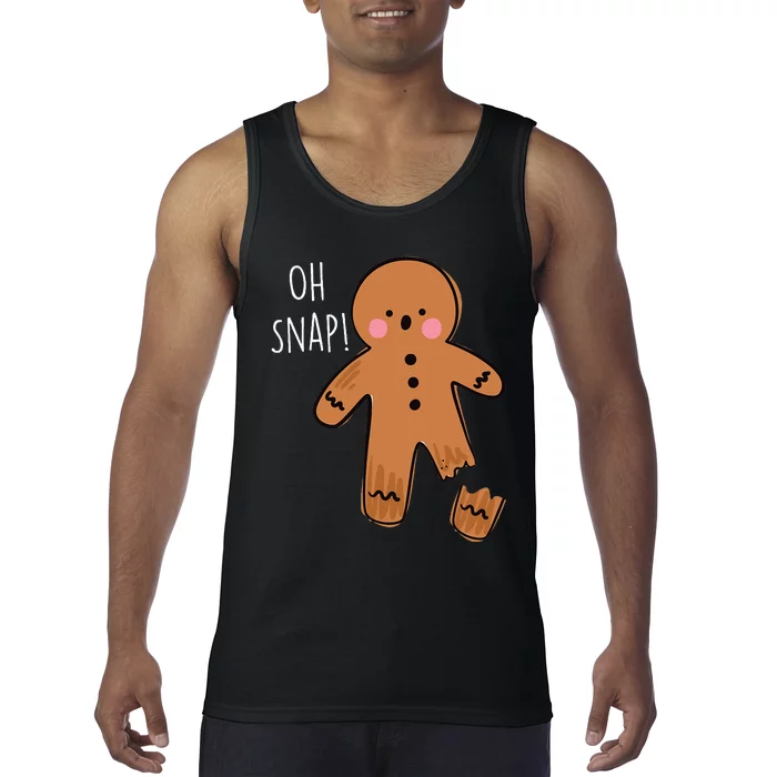 Oh Snap Broken Leg Injury Broken Bones Hospital Gingerbread Tank Top