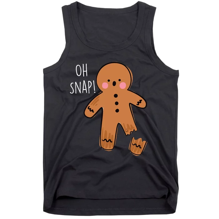 Oh Snap Broken Leg Injury Broken Bones Hospital Gingerbread Tank Top