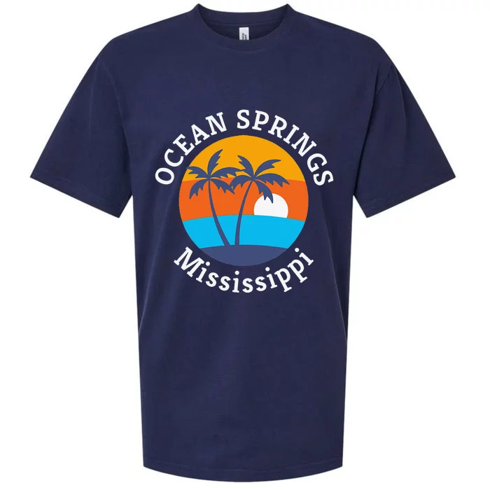 Ocean Springs Beach Mississippi Summer Vacation Souvenir Sueded Cloud Jersey T-Shirt