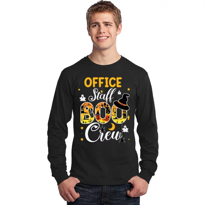 Office Staff Boo Crew Funny Halloween Matching Costume Tall Long Sleeve T-Shirt