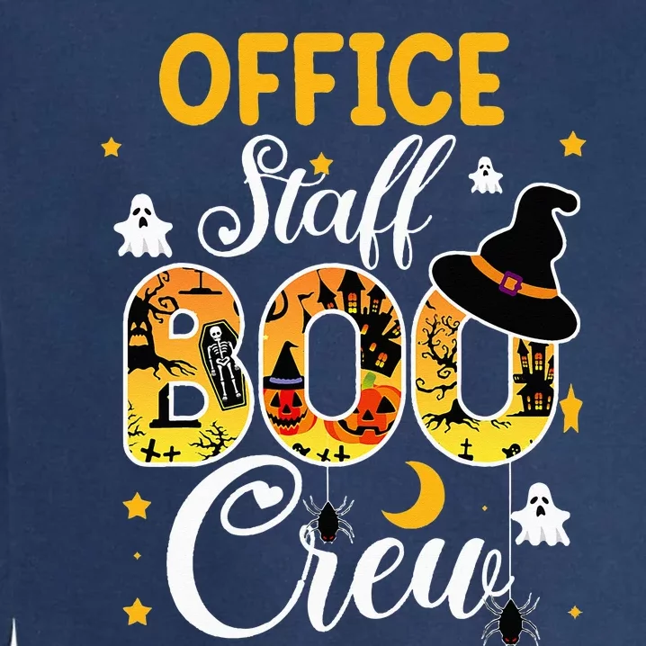 Office Staff Boo Crew Funny Halloween Matching Costume Garment-Dyed Sweatshirt