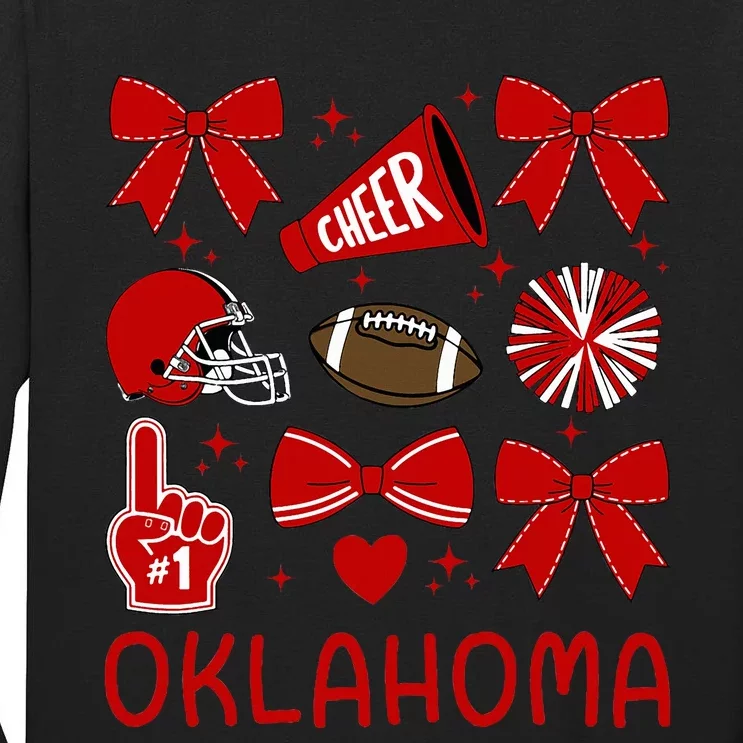 Oklahoma Sister Bow For Oklahoma Lover Tall Long Sleeve T-Shirt