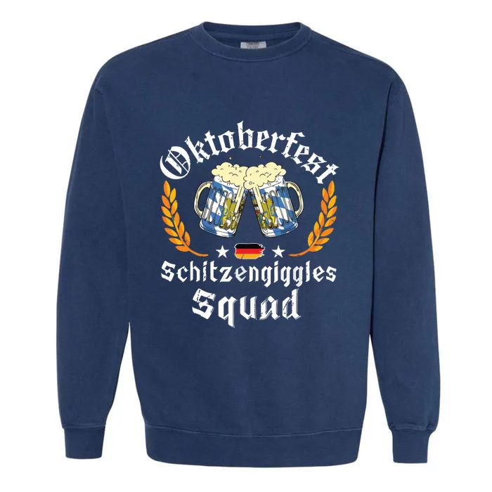 Oktoberfest Squad Bavarian Festival Munich Beer Garment-Dyed Sweatshirt