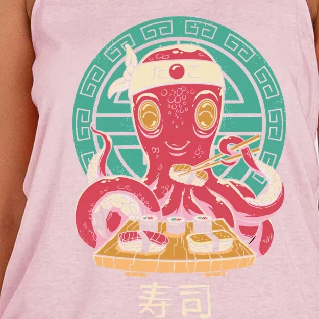 Octo Sushi Bar Women's Knotted Racerback Tank