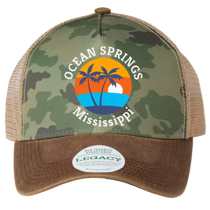 Ocean Springs Beach Mississippi Summer Vacation Souvenir Legacy Tie Dye Trucker Hat