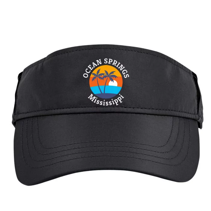 Ocean Springs Beach Mississippi Summer Vacation Souvenir Adult Drive Performance Visor