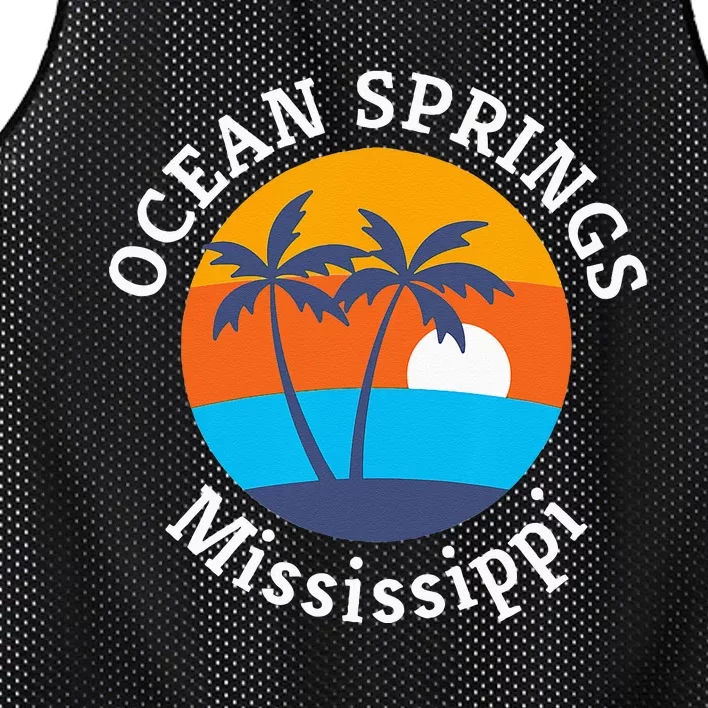 Ocean Springs Beach Mississippi Summer Vacation Souvenir Mesh Reversible Basketball Jersey Tank