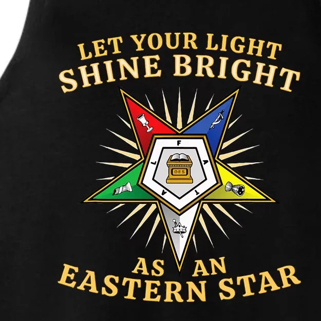 Oes Shine Bright Order Of The Eastern Star Ladies Tri-Blend Wicking Tank