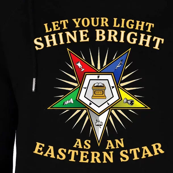 Oes Shine Bright Order Of The Eastern Star Womens Funnel Neck Pullover Hood