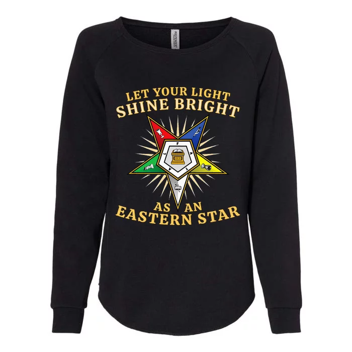 Oes Shine Bright Order Of The Eastern Star Womens California Wash Sweatshirt