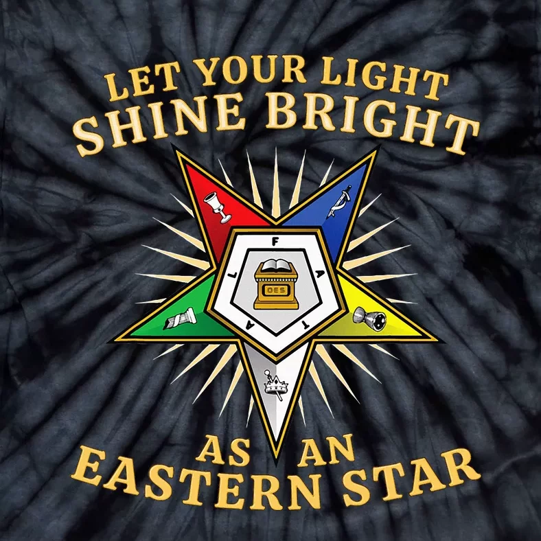 Oes Shine Bright Order Of The Eastern Star Tie-Dye T-Shirt