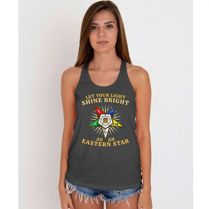 Oes Shine Bright Order Of The Eastern Star Women's Knotted Racerback Tank