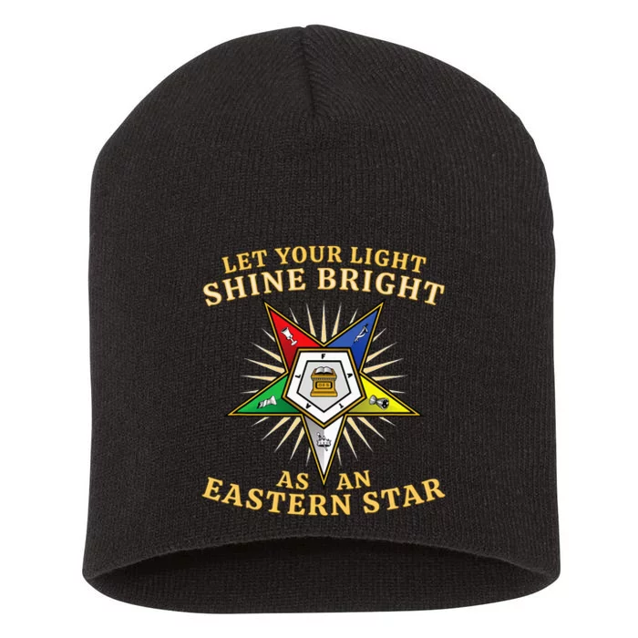 Oes Shine Bright Order Of The Eastern Star Short Acrylic Beanie