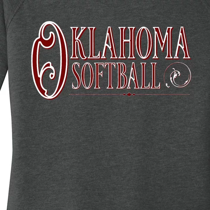 Oklahoma Softball College School Local & State Teams Women's Perfect Tri Tunic Long Sleeve Shirt