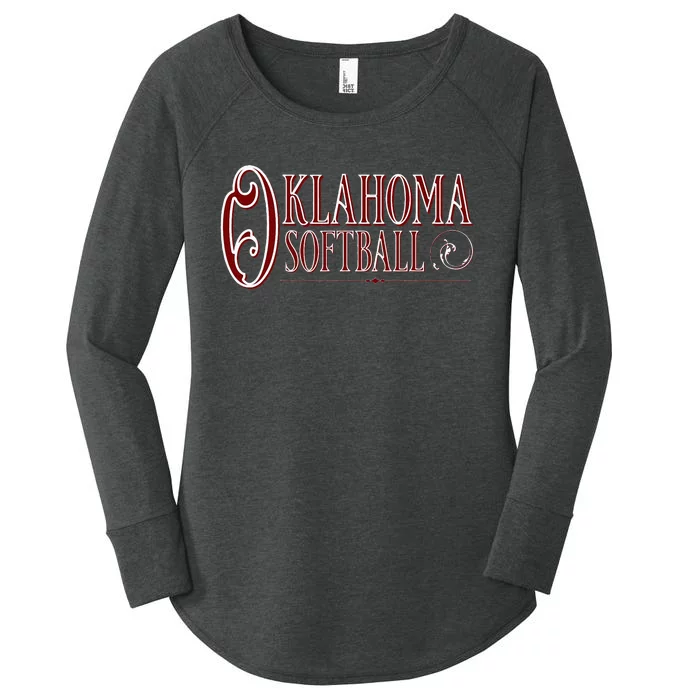 Oklahoma Softball College School Local & State Teams Women's Perfect Tri Tunic Long Sleeve Shirt