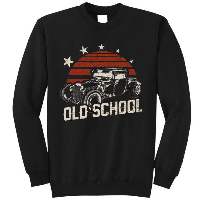 Old School Classic Car Rockabilly Hotrod Tall Sweatshirt