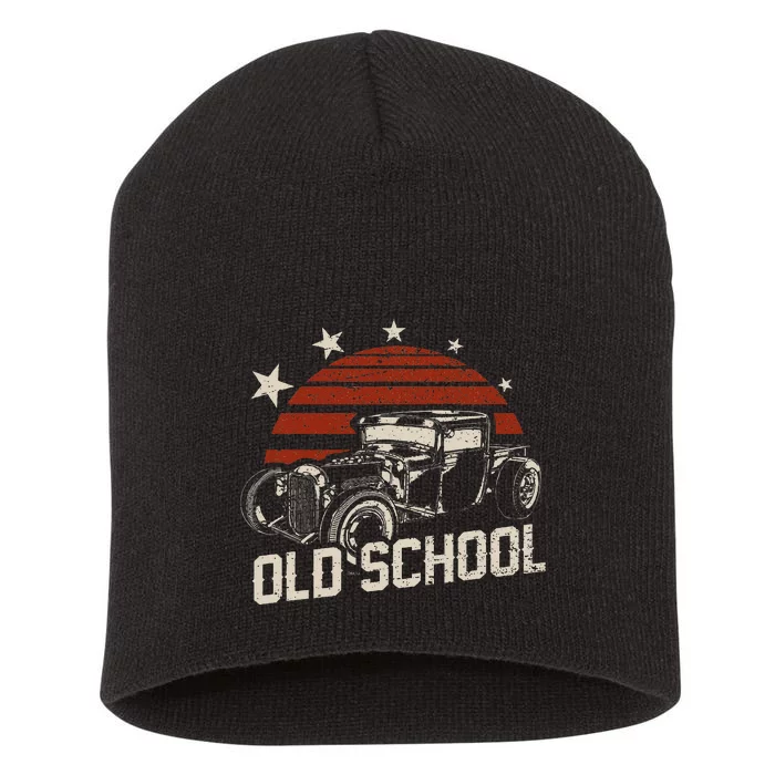 Old School Classic Car Rockabilly Hotrod Short Acrylic Beanie