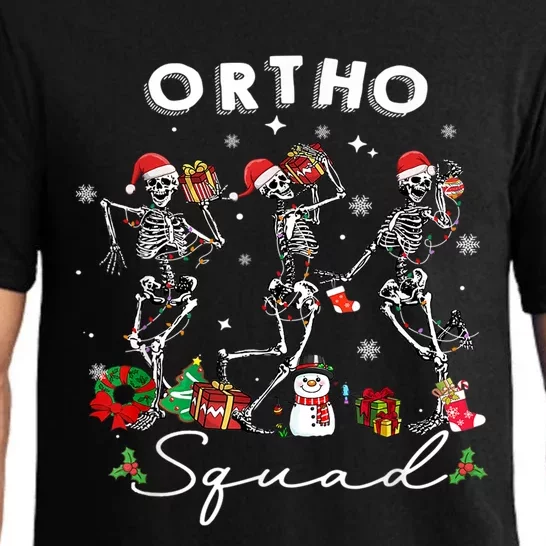 Ortho Squad Christmas Skeletons Orthopedics Nurse Rn Crew Gift Pajama Set