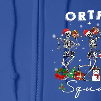 Ortho Squad Christmas Skeletons Orthopedics Nurse Rn Crew Gift Full Zip Hoodie