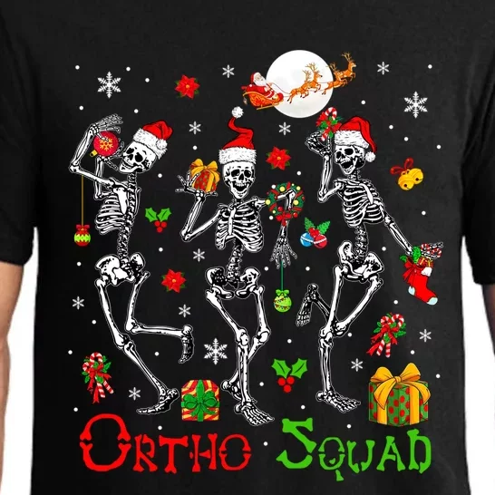 Ortho Squad Christmas Three Santa Skeletons Proud Job Gift Pajama Set