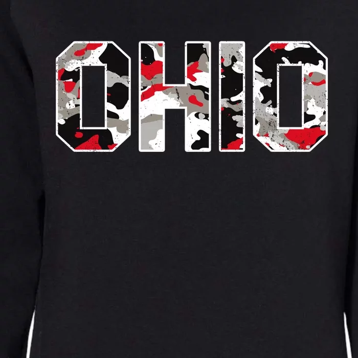 Ohio State Camo Womens California Wash Sweatshirt