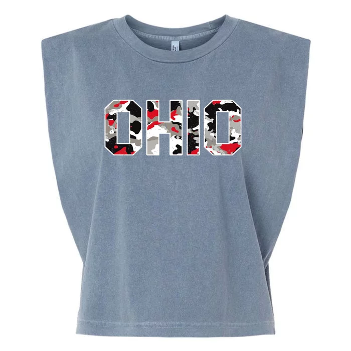 Ohio State Camo Garment-Dyed Women's Muscle Tee